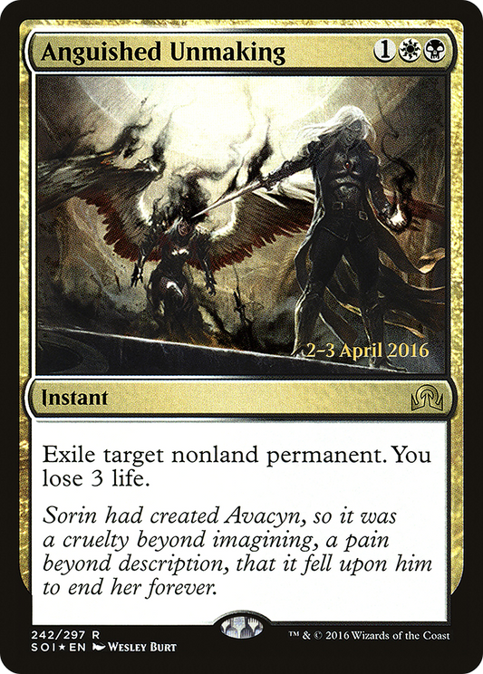 Anguished Unmaking (PSOI-242S) - Shadows over Innistrad Promos Foil