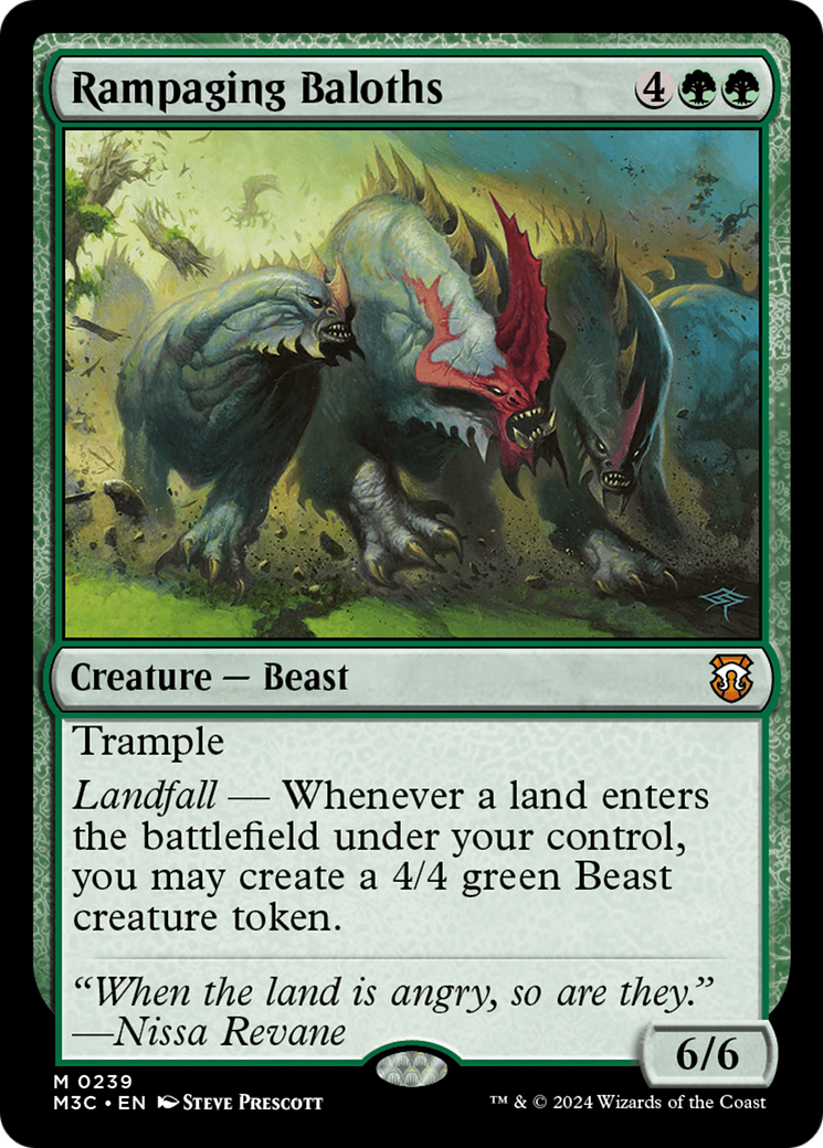 Rampaging Baloths (M3C-239) - Modern Horizons 3 Commander - Premium MTG Single from Wizards of the Coast - Just $0.33! Shop now at Game Crave Tournament Store