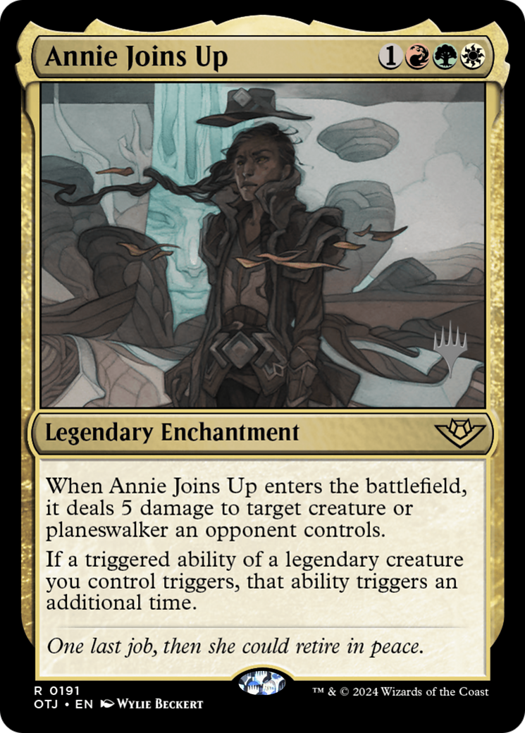 Annie Joins Up (POTJ-191P) - Outlaws of Thunder Junction Promos Foil - Premium MTG Single from Wizards of the Coast - Just $2.60! Shop now at Game Crave Tournament Store