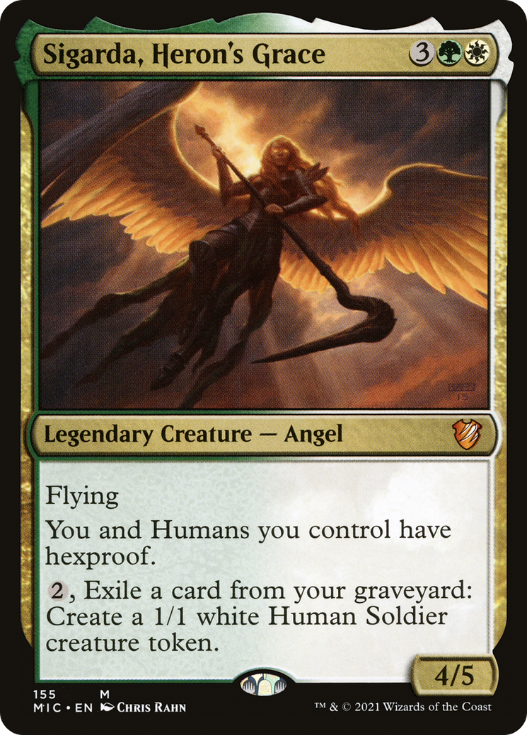 Sigarda, Heron's Grace (MIC-155) - Midnight Hunt Commander - Premium MTG Single from Wizards of the Coast - Just $0.08! Shop now at Game Crave Tournament Store