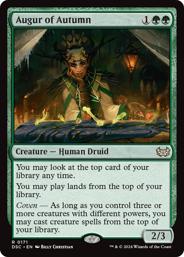 Augur of Autumn (DSC-171) - Duskmourn: House of Horror Commander - Premium MTG Single from Wizards of the Coast - Just $0.59! Shop now at Game Crave Tournament Store