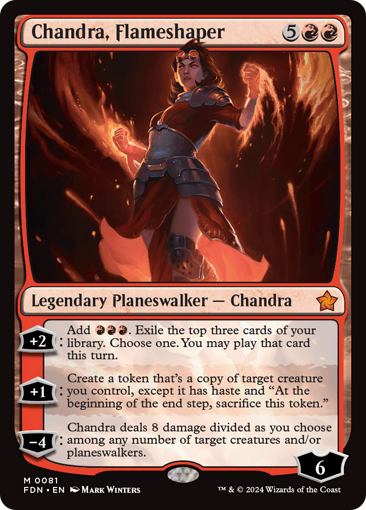 Chandra, Flameshaper (FDN-081) - Foundations - Premium MTG Single from Wizards of the Coast - Just $0.74! Shop now at Game Crave Tournament Store