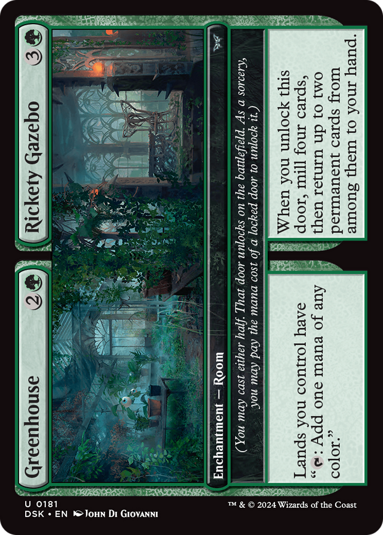 Greenhouse // Rickety Gazebo (DSK-181) - Duskmourn: House of Horror Foil - Premium MTG Single from Wizards of the Coast - Just $0.25! Shop now at Game Crave Tournament Store