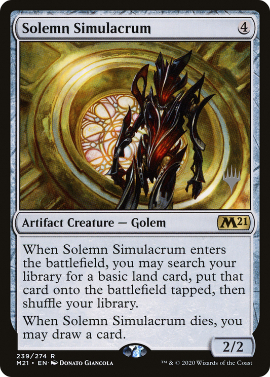 Solemn Simulacrum (PM21-239P) - Core Set 2021 Promos Foil