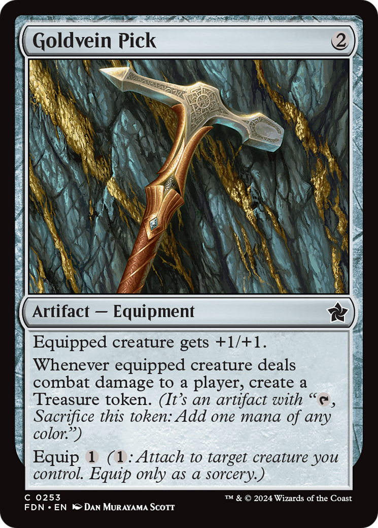 Goldvein Pick (FDN-253) - Foundations Foil - Premium MTG Single from Wizards of the Coast - Just $0.25! Shop now at Game Crave Tournament Store