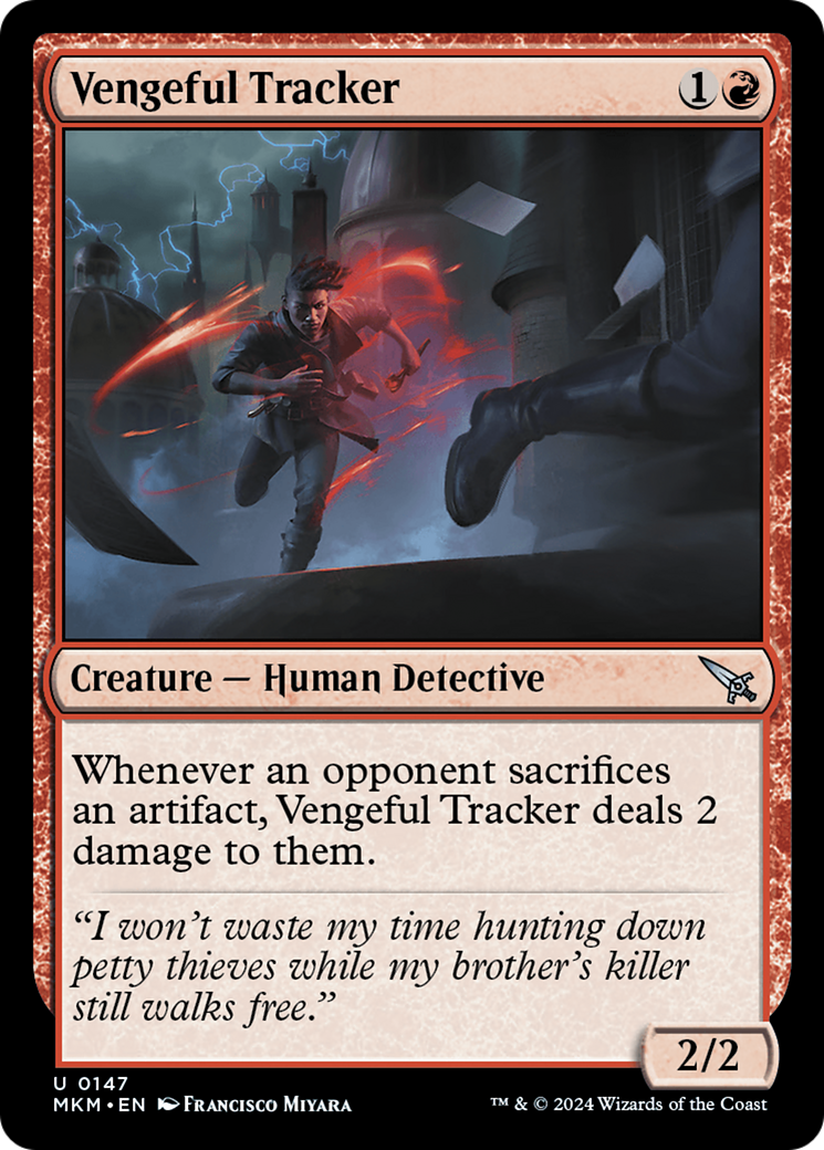 Vengeful Tracker (MKM-147) - Murders at Karlov Manor - Premium MTG Single from Wizards of the Coast - Just $0.25! Shop now at Game Crave Tournament Store