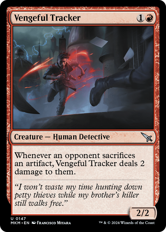 Vengeful Tracker (MKM-147) - Murders at Karlov Manor - Premium MTG Single from Wizards of the Coast - Just $0.25! Shop now at Game Crave Tournament Store