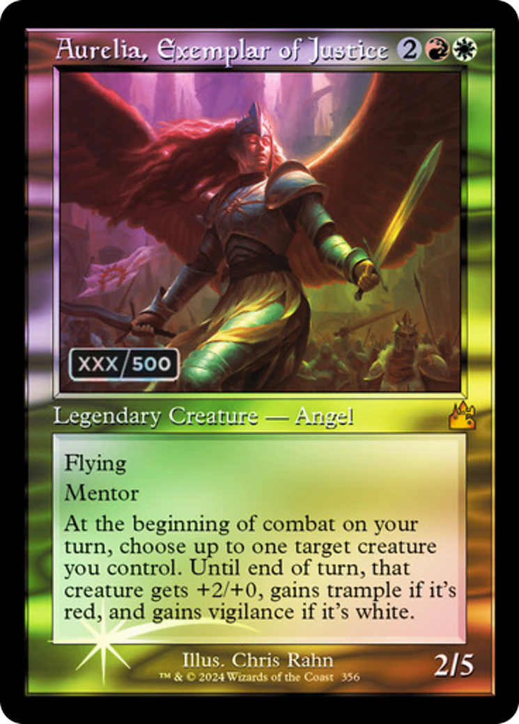 Aurelia, Exemplar of Justice (RVR-356Z) - Ravnica Remastered Foil - Premium MTG Single from Wizards of the Coast - Just $121.47! Shop now at Game Crave Tournament Store