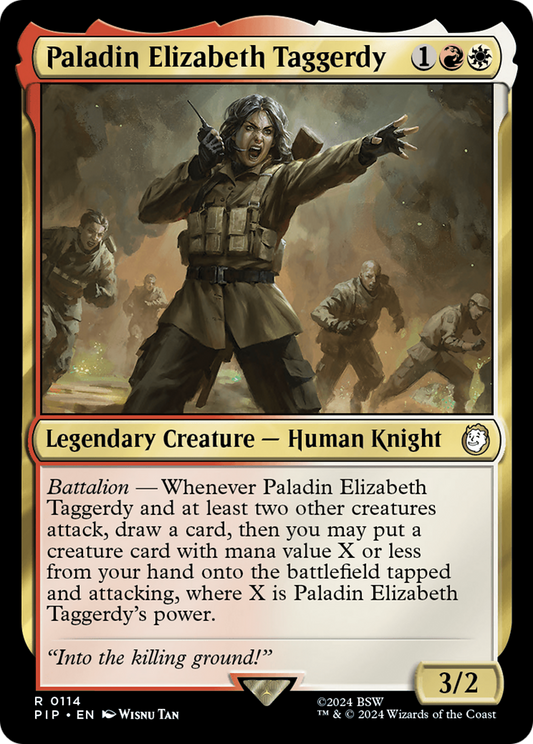Paladin Elizabeth Taggerdy (PIP-114) - Fallout - Premium MTG Single from Wizards of the Coast - Just $0.25! Shop now at Game Crave Tournament Store