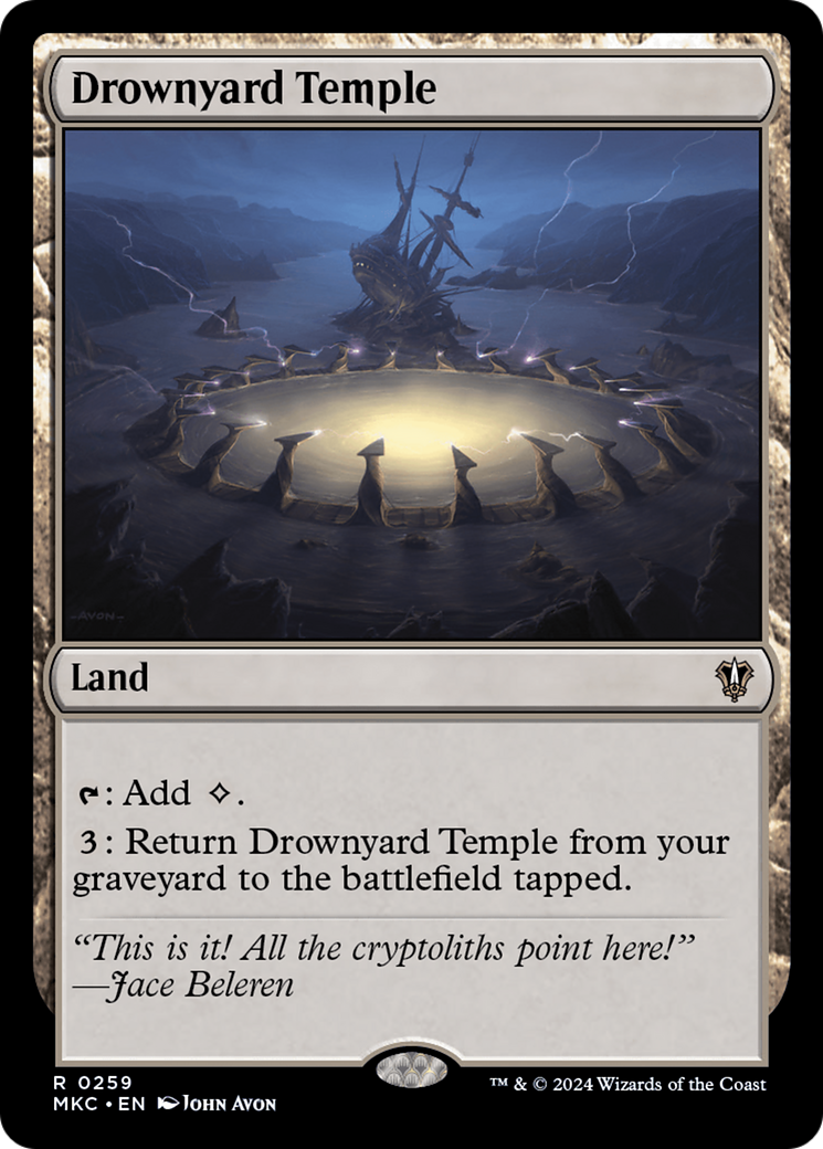 Drownyard Temple (MKC-259) - Murders at Karlov Manor Commander - Premium MTG Single from Wizards of the Coast - Just $0.25! Shop now at Game Crave Tournament Store