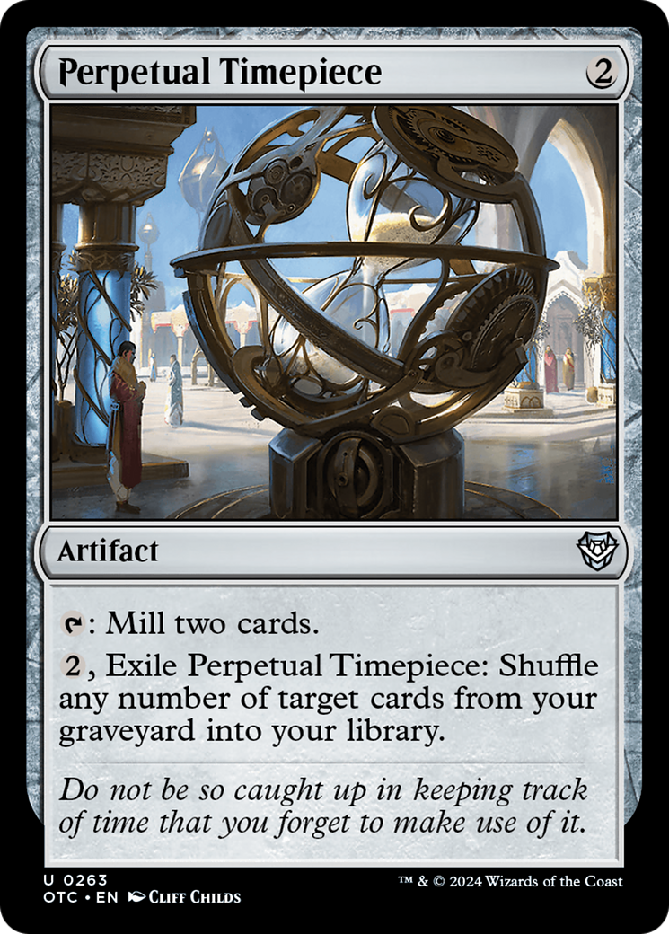 Perpetual Timepiece (OTC-263) - Outlaws of Thunder Junction Commander - Premium MTG Single from Wizards of the Coast - Just $0.94! Shop now at Game Crave Tournament Store