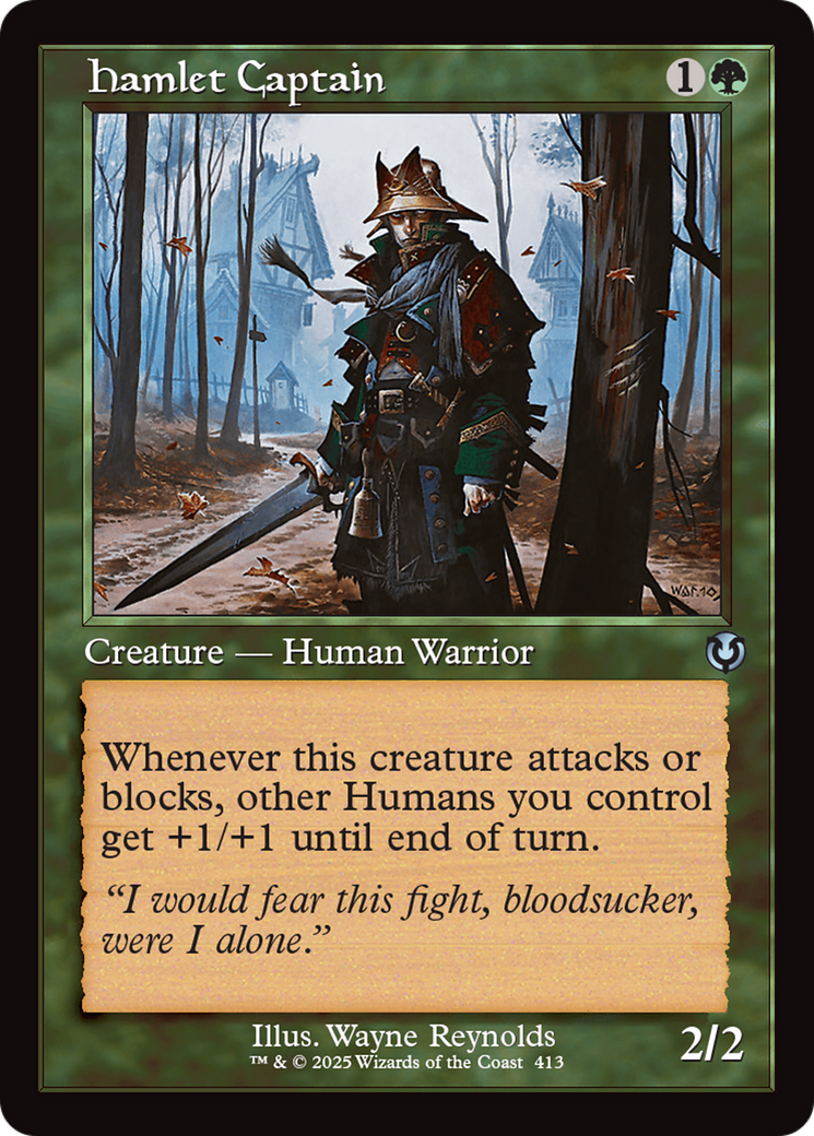 Hamlet Captain (Retro Frame) (-413) - Innistrad Remastered Foil - Premium MTG Single from Wizards of the Coast - Just $0.26! Shop now at Game Crave Tournament Store