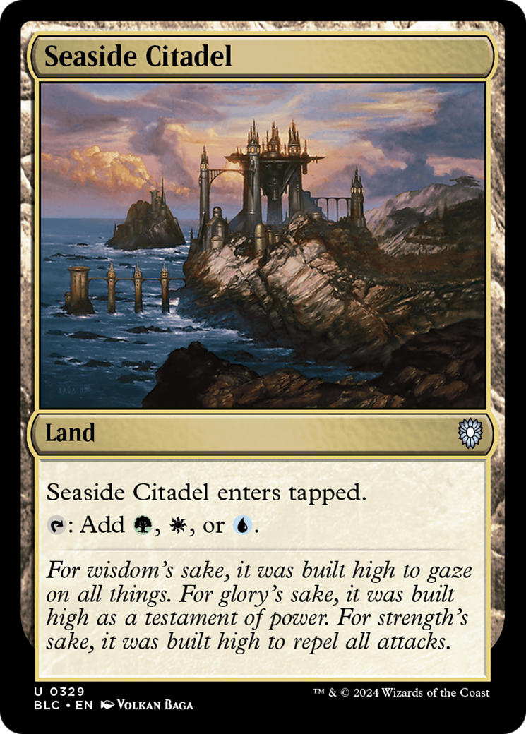 Seaside Citadel (BLC-329) - Bloomburrow Commander - Premium MTG Single from Wizards of the Coast - Just $0.26! Shop now at Game Crave Tournament Store