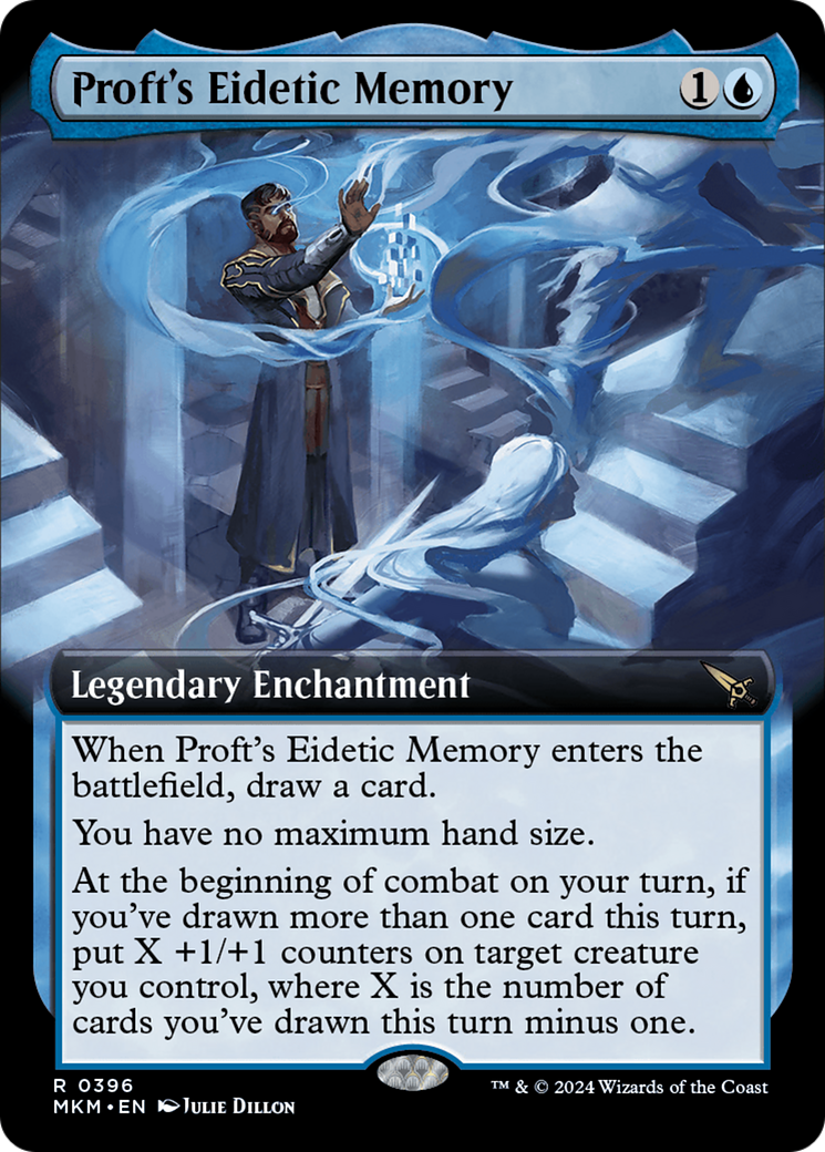 Proft's Eidetic Memory (MKM-396) - Murders at Karlov Manor: (Extended Art) Foil - Premium MTG Single from Wizards of the Coast - Just $4.64! Shop now at Game Crave Tournament Store