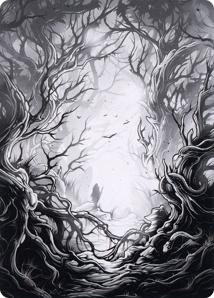 Forest // Forest (AMID-081) - Midnight Hunt Art Series (Borderless) - Premium MTG Single from Wizards of the Coast - Just $0! Shop now at Game Crave Tournament Store
