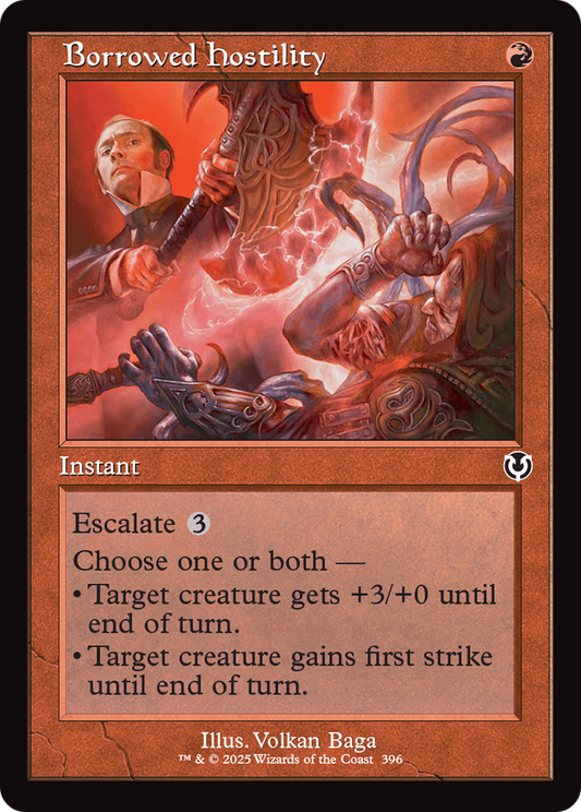 Borrowed Hostility (Retro Frame) (-396) - Innistrad Remastered - Premium MTG Single from Wizards of the Coast - Just $0.25! Shop now at Game Crave Tournament Store