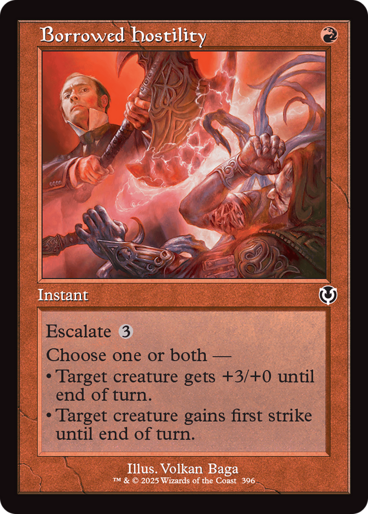 Borrowed Hostility (Retro Frame) (-396) - Innistrad Remastered Foil - Premium MTG Single from Wizards of the Coast - Just $0.25! Shop now at Game Crave Tournament Store