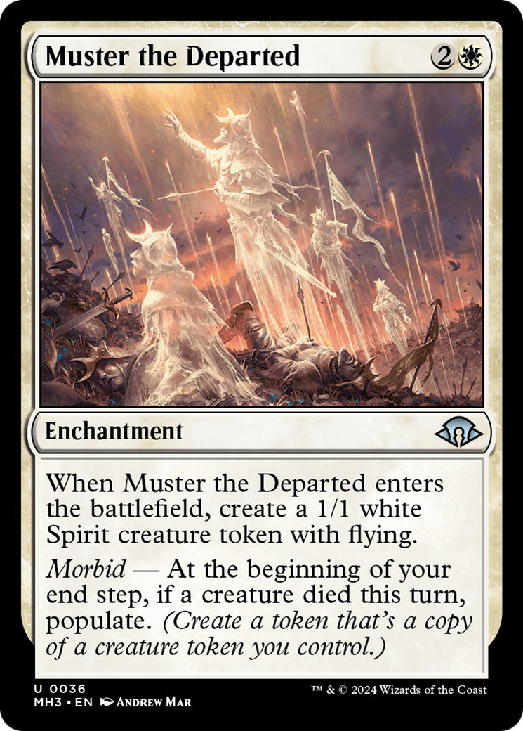 Muster the Departed (MH3-036) - Modern Horizons 3 Foil - Premium MTG Single from Wizards of the Coast - Just $0.25! Shop now at Game Crave Tournament Store