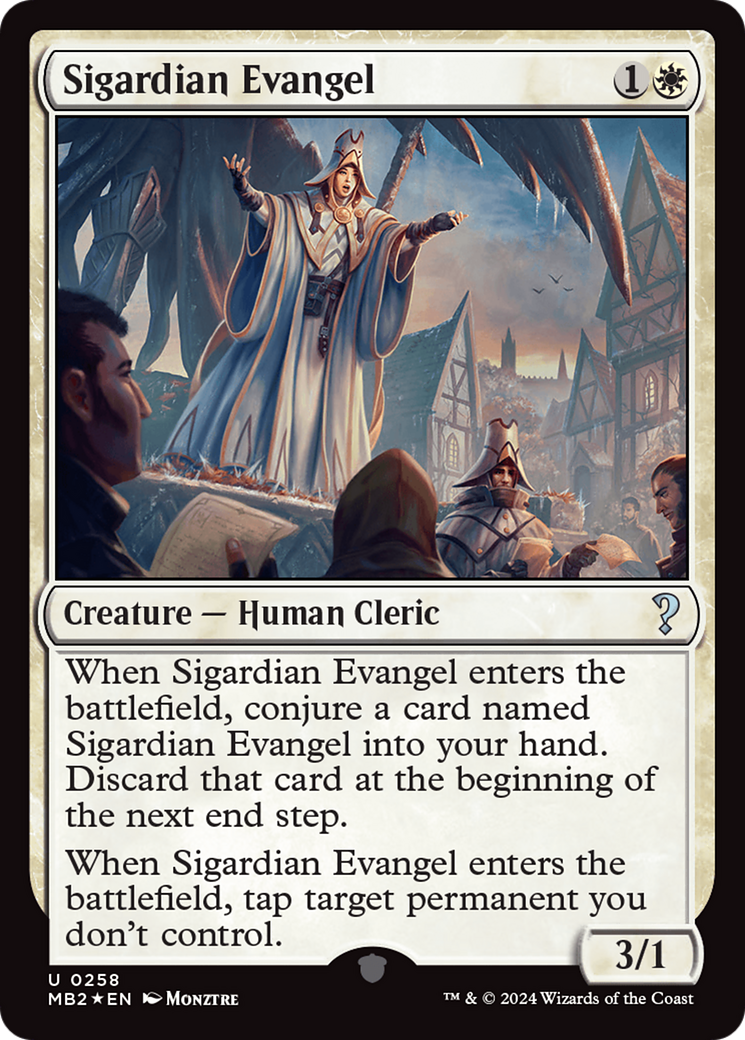 Sigardian Evangel (MB2-258) - Mystery Booster 2 Foil - Premium MTG Single from Wizards of the Coast - Just $28.01! Shop now at Game Crave Tournament Store