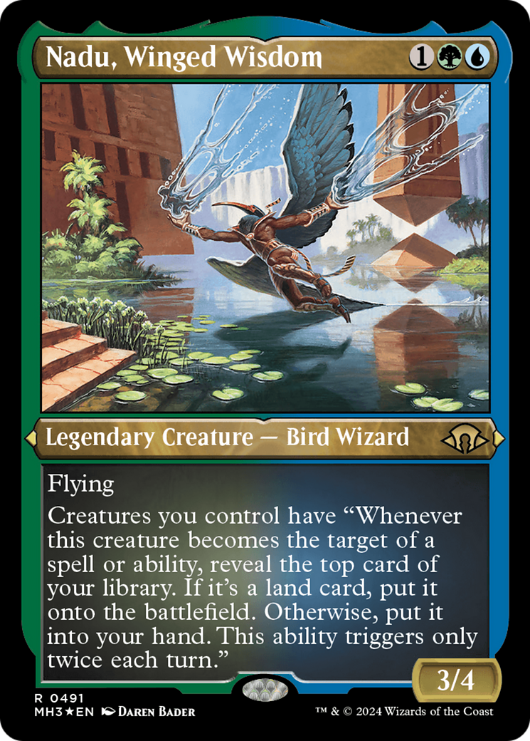 Nadu, Winged Wisdom (MH3-491) - Modern Horizons 3 Etched Foil - Premium MTG Single from Wizards of the Coast - Just $1.50! Shop now at Game Crave Tournament Store