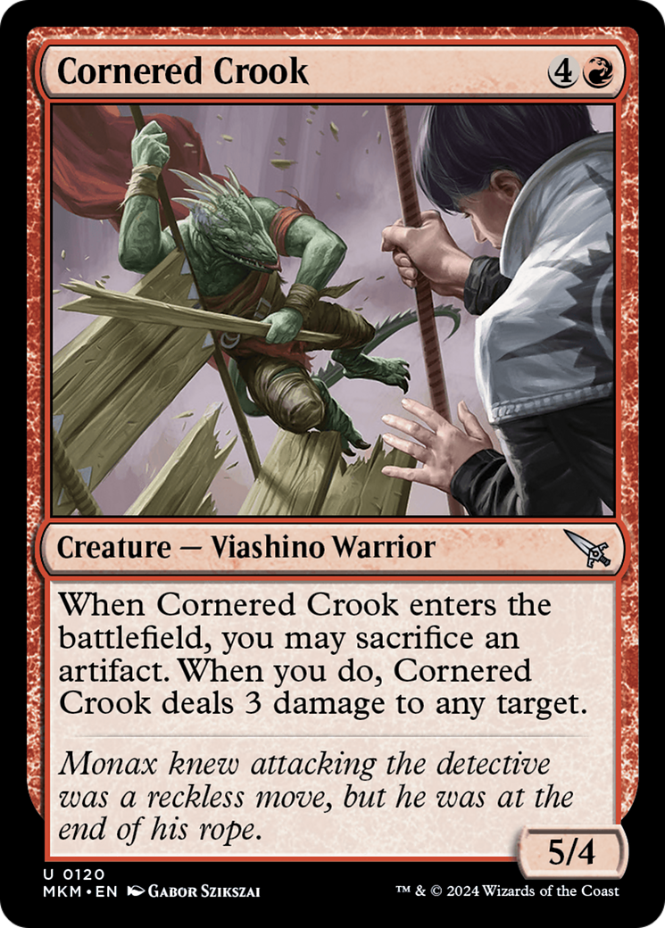 Cornered Crook (MKM-120) - Murders at Karlov Manor Foil - Premium MTG Single from Wizards of the Coast - Just $0.25! Shop now at Game Crave Tournament Store