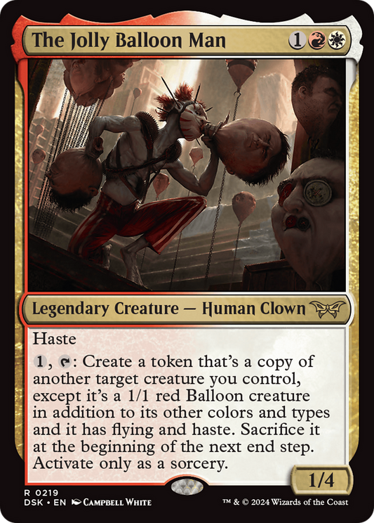 The Jolly Balloon Man (DSK-219) - Duskmourn: House of Horror - Premium MTG Single from Wizards of the Coast - Just $0.64! Shop now at Game Crave Tournament Store