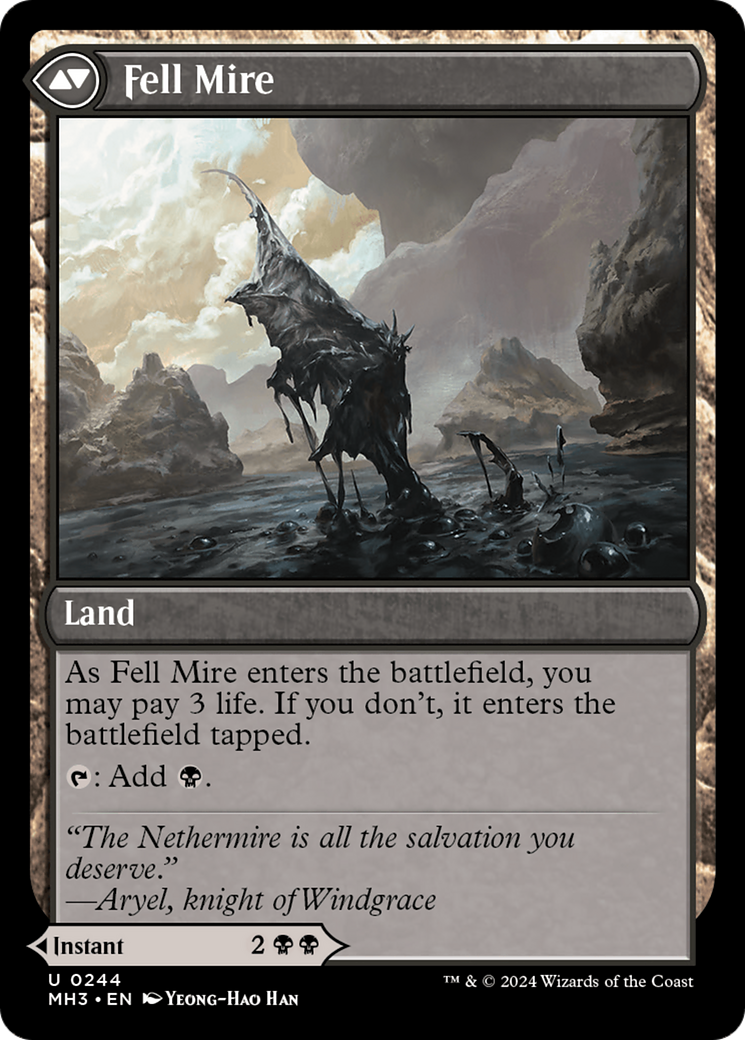 Fell the Profane // Fell Mire (MH3-244) - Modern Horizons 3 Foil - Premium MTG Single from Wizards of the Coast - Just $5.52! Shop now at Game Crave Tournament Store
