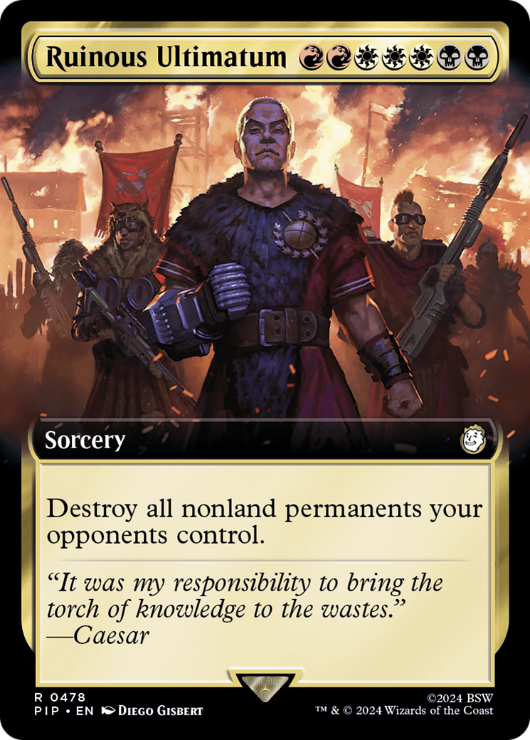 Ruinous Ultimatum (PIP-478) - Fallout: (Extended Art) Foil - Premium MTG Single from Wizards of the Coast - Just $4.62! Shop now at Game Crave Tournament Store
