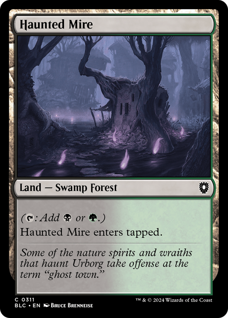Haunted Mire (BLC-311) - Bloomburrow Commander - Premium MTG Single from Wizards of the Coast - Just $0.25! Shop now at Game Crave Tournament Store