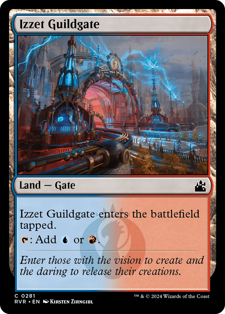 Izzet Guildgate (RVR-281) - Ravnica Remastered Foil - Premium MTG Single from Wizards of the Coast - Just $0.25! Shop now at Game Crave Tournament Store