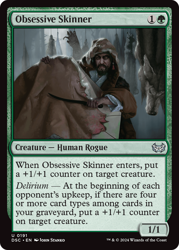 Obsessive Skinner (DSC-191) - Duskmourn: House of Horror Commander - Premium MTG Single from Wizards of the Coast - Just $0.25! Shop now at Game Crave Tournament Store