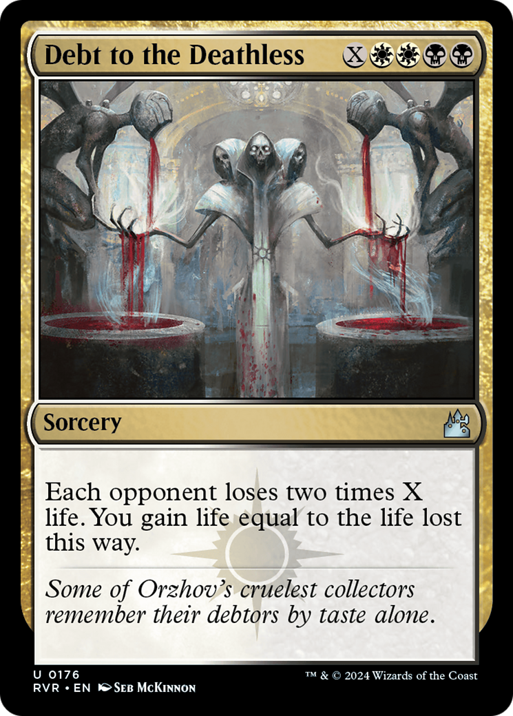 Debt to the Deathless (RVR-176) - Ravnica Remastered - Premium MTG Single from Wizards of the Coast - Just $0.25! Shop now at Game Crave Tournament Store