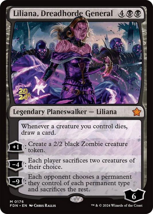 Liliana, Dreadhorde General (PRE-176S) - Foundations Promos Foil - Premium MTG Single from Wizards of the Coast - Just $1.81! Shop now at Game Crave Tournament Store