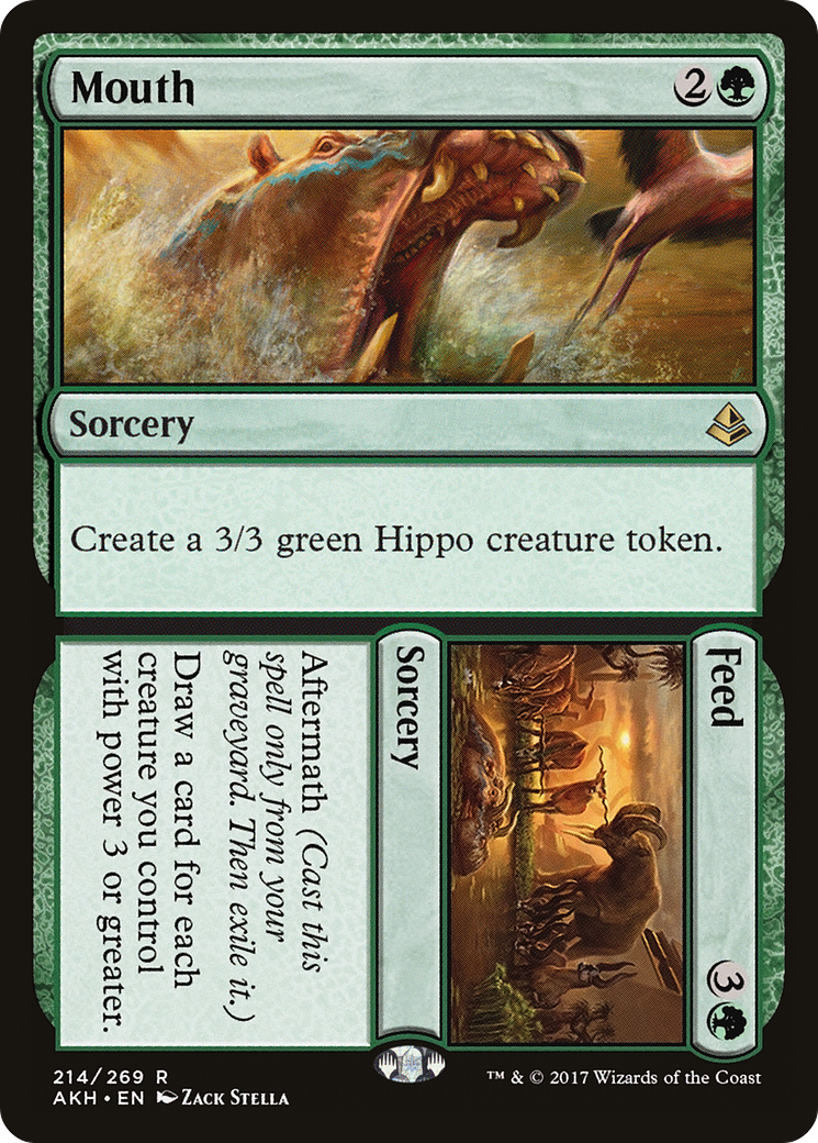 Mouth // Feed (AKH-214) - Amonkhet Foil - Premium MTG Single from Wizards of the Coast - Just $0.35! Shop now at Game Crave Tournament Store