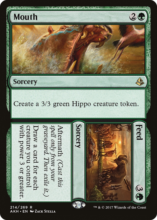Mouth // Feed (AKH-214) - Amonkhet Foil - Premium MTG Single from Wizards of the Coast - Just $0.35! Shop now at Game Crave Tournament Store