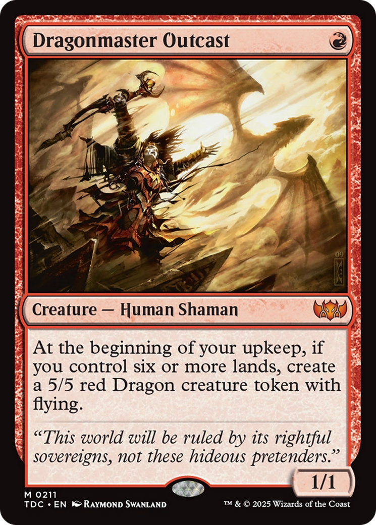 Dragonmaster Outcast (TDC-211) - Tarkir: Dragonstorm Commander - Premium MTG Single from Wizards of the Coast - Just $0.10! Shop now at Game Crave Tournament Store