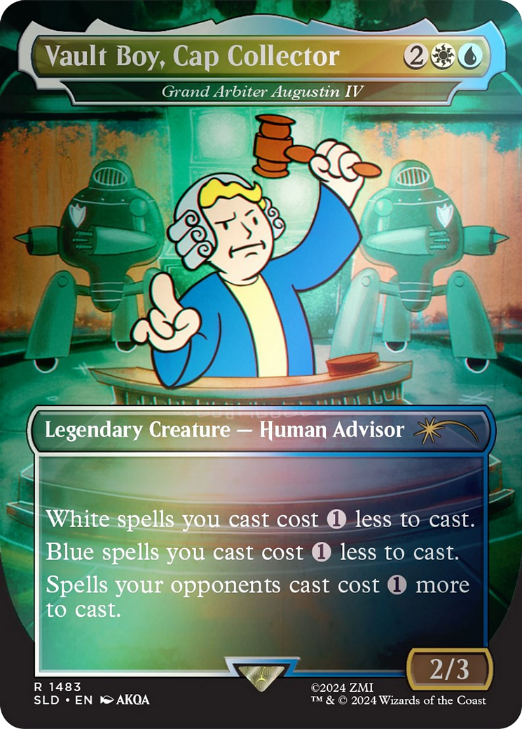 Grand Arbiter Augustin IV (SLD-1483★) - Secret Lair Drop / Vault Boy, Cap Collector (Borderless) Foil - Premium MTG Single from Wizards of the Coast - Just $10.07! Shop now at Game Crave Tournament Store