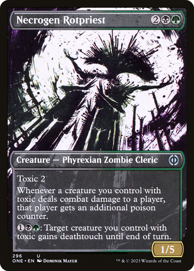 Necrogen Rotpriest (ONE-296) - Phyrexia: All Will Be One: (Showcase) - Premium MTG Single from Wizards of the Coast - Just $0.25! Shop now at Game Crave Tournament Store