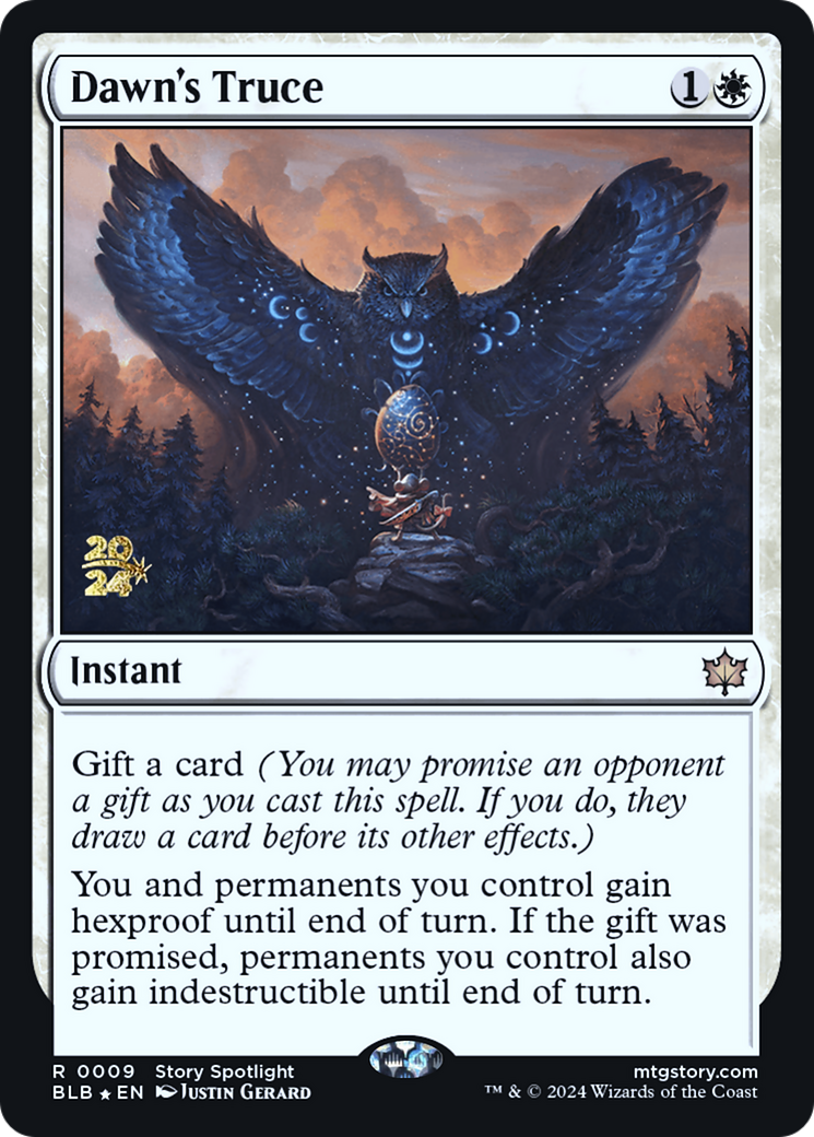 Dawn's Truce (PBLB-09S) - Bloomburrow Promos Foil - Premium MTG Single from Wizards of the Coast - Just $6.78! Shop now at Game Crave Tournament Store