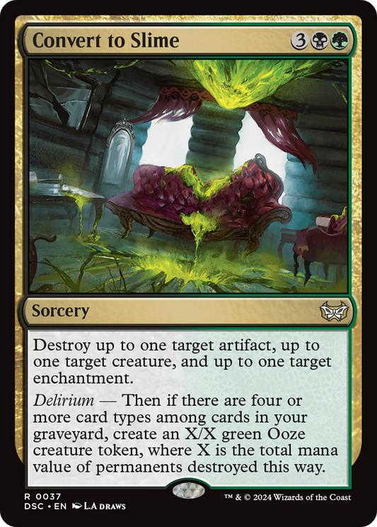 Convert to Slime (DSC-037) - Duskmourn: House of Horror Commander - Premium MTG Single from Wizards of the Coast - Just $0.25! Shop now at Game Crave Tournament Store