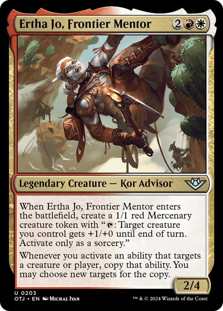 Ertha Jo, Frontier Mentor (OTJ-203) - Outlaws of Thunder Junction - Premium MTG Single from Wizards of the Coast - Just $0.25! Shop now at Game Crave Tournament Store
