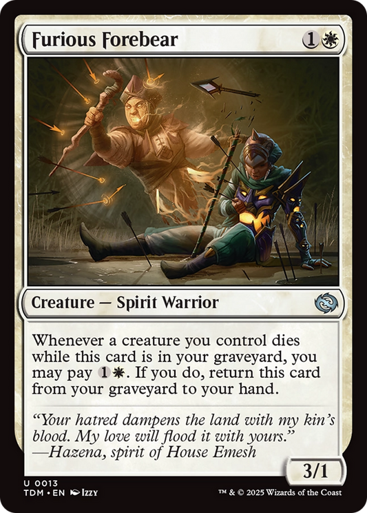 Furious Forebear (TDM-013) - Tarkir: Dragonstorm Foil - Premium MTG Single from Wizards of the Coast - Just $0.08! Shop now at Game Crave Tournament Store