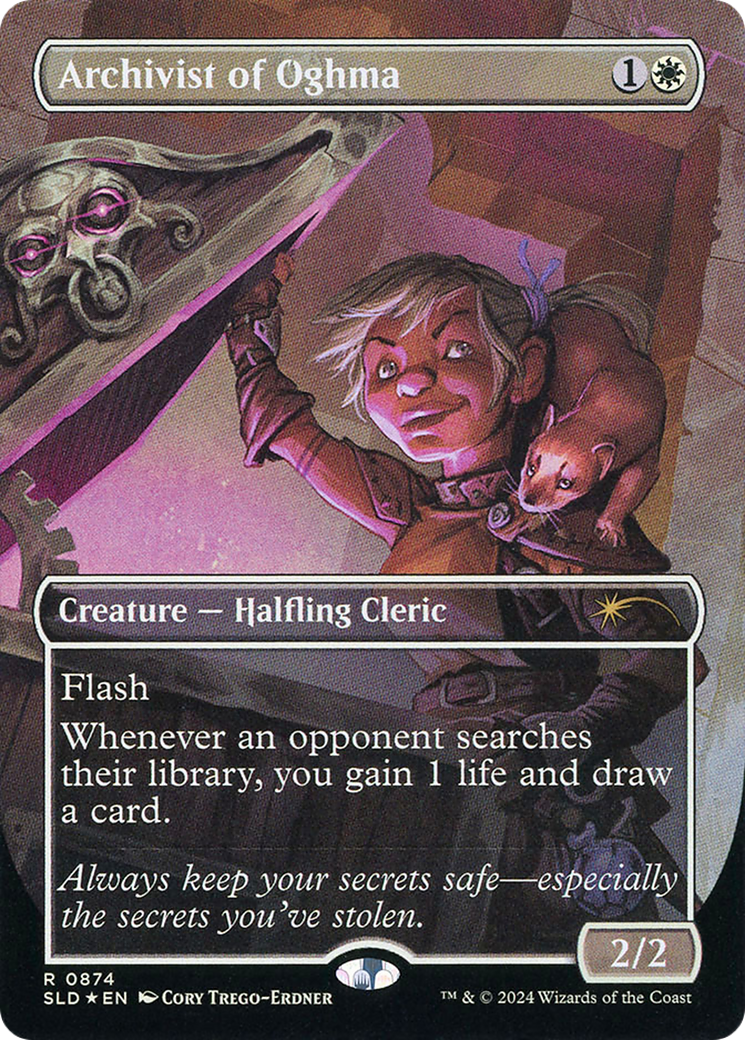 Archivist of Oghma (SLD-874) - Secret Lair Drop (Borderless) Foil - Premium MTG Single from Wizards of the Coast - Just $9.03! Shop now at Game Crave Tournament Store