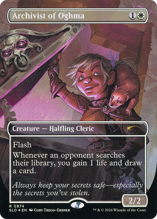 Archivist of Oghma (SLD-874) - Secret Lair Drop (Borderless) Foil - Premium MTG Single from Wizards of the Coast - Just $9.03! Shop now at Game Crave Tournament Store