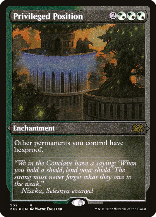 Privileged Position (Foil Etched) (2X2-532) - Double Masters 2022 Foil