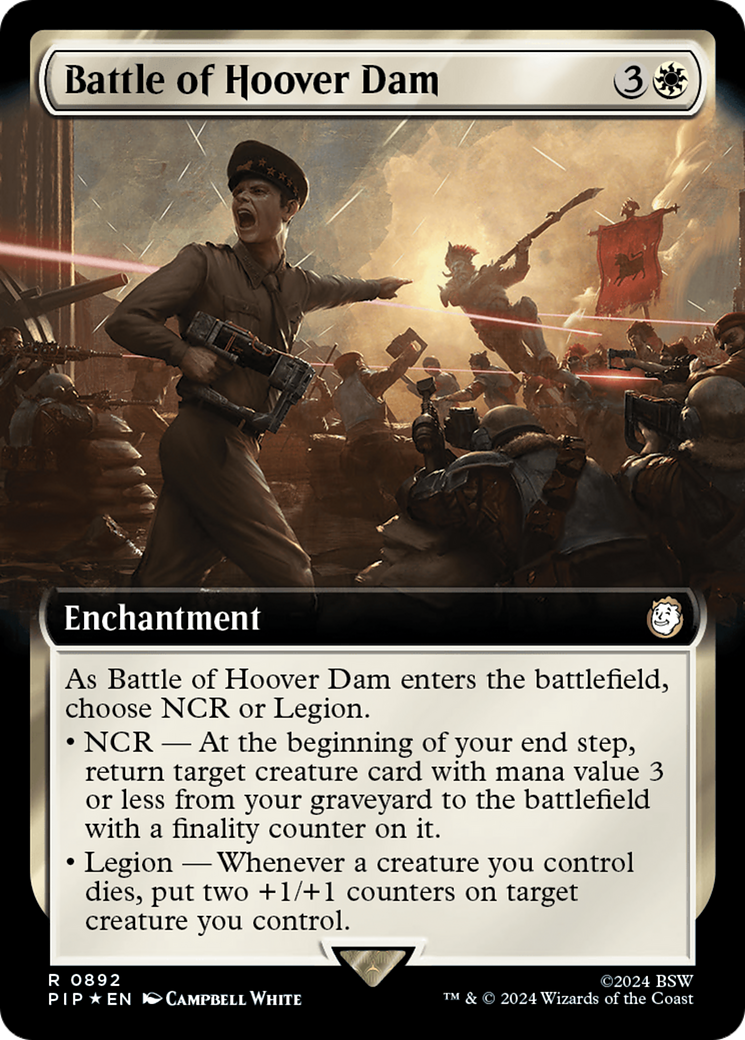 Battle of Hoover Dam (PIP-892) - Fallout: (Extended Art) Foil - Premium MTG Single from Wizards of the Coast - Just $0.95! Shop now at Game Crave Tournament Store