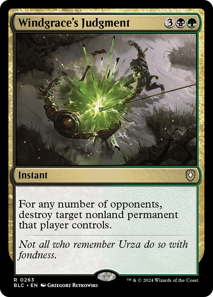 Windgrace's Judgment (BLC-263) - Bloomburrow Commander - Premium MTG Single from Wizards of the Coast - Just $0.26! Shop now at Game Crave Tournament Store
