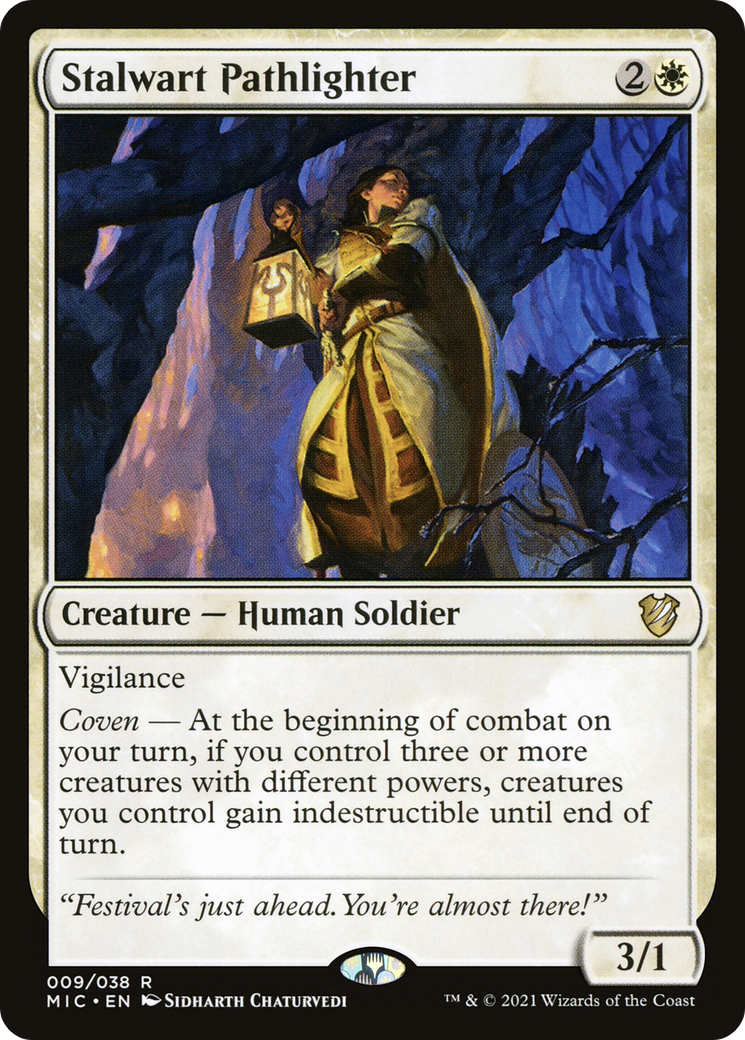Stalwart Pathlighter (MIC-009) - Midnight Hunt Commander - Premium MTG Single from Wizards of the Coast - Just $0.25! Shop now at Game Crave Tournament Store