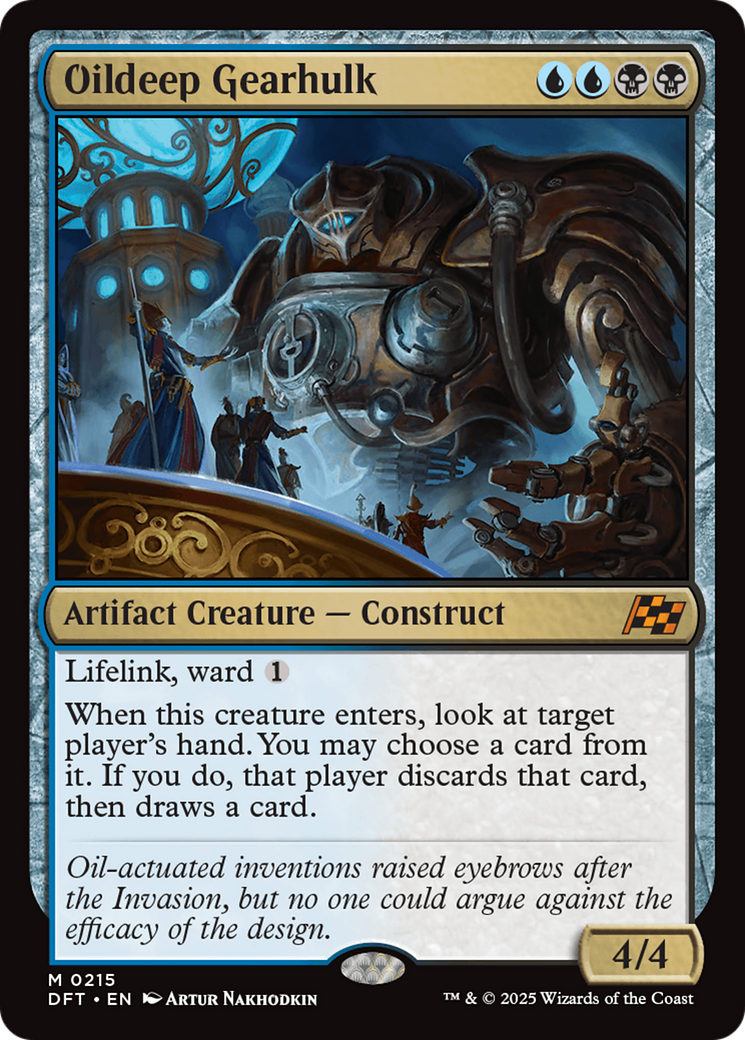 Oildeep Gearhulk (DFT-215) - Aetherdrift Foil - Premium MTG Single from Wizards of the Coast - Just $0.33! Shop now at Game Crave Tournament Store
