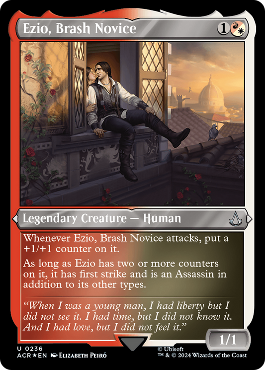Ezio, Brash Novice (ACR-236) - Assassin's Creed Etched Foil - Premium MTG Single from Wizards of the Coast - Just $0.26! Shop now at Game Crave Tournament Store